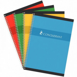 CAHIER SPIRALE A4 5X5 180P 70G 21x29,7 *FAB FRANCE* CONQUERANT ECOLABEL 