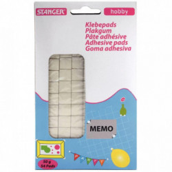PASTILLES ADHÉSIVE BLANCHE -PQT 54 PASTILLES-PRÉ-DÉCOUPÉES DE PÂTE