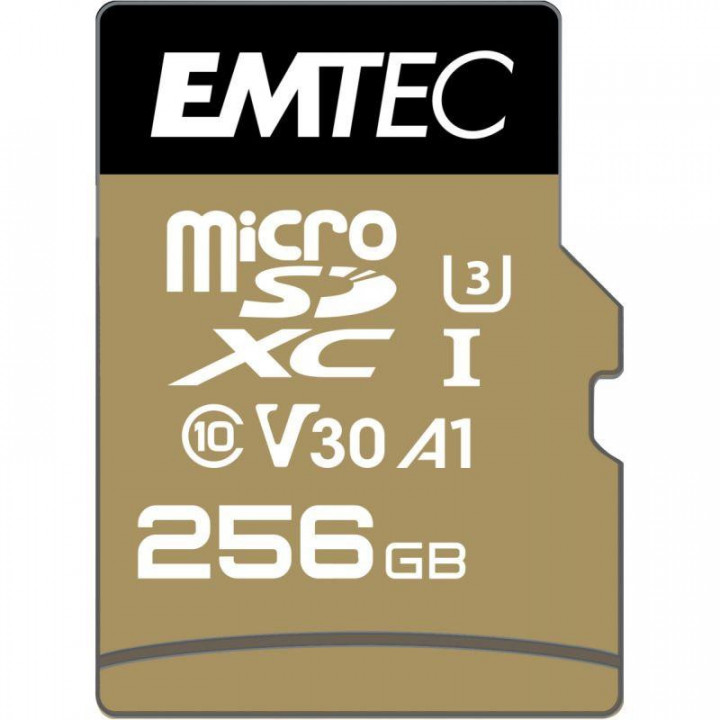 CARTE MICRO SD EMTEC UHS I U3 V30 SPEEDIN PRO 256 GO XC - SETICO