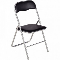 LOT DE 6 CHAISES PLIANTES JUNY NOIR