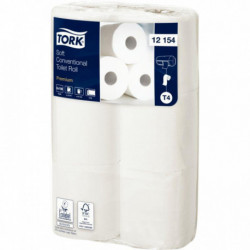 PAPIER TOILETTE *PQT96RLX*198F 2 PLIS 9,5 x 11,5 CM PREMIUM ECOLABEL TORK (12154