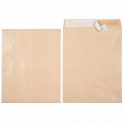 PAQUET DE 50 SACS KRAFT 120GR 260X330 MM BANDE SILICONNÉE