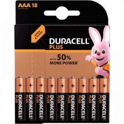 BLISTER DE 20 PILES 1.5V LR03 ALCALINE DURACELL À LA MARQUE PLUS POWER