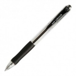 STYLO BILLE RETRACTABLE UNI LAKNOCK 1MM NOIR UNIBALL SN100/10 N