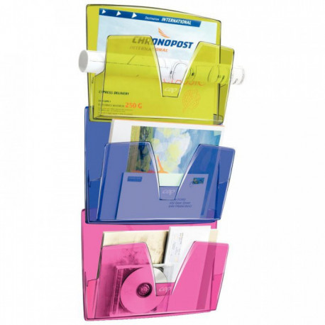 CORBEILLE MURALE SET DE 3  MULTICOLOR    
