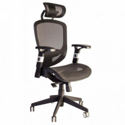 FAUTEUIL CARSON/PROSEAT NOIR TOUT RESILLE/ACC1D-TETIERE REGL-SOUTIEN LOMB REGLAB