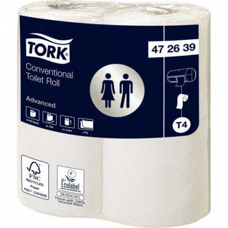 PAPIER TOILETTE *PQT4 198F* DOUX TORK472639 ADVANCED ECOLABEL FSC RECYCLE