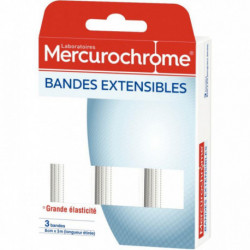 LOT DE 3 BANDES EXTENSIBLES 3MX8CM