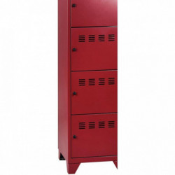 MEUBLE MULTICASES ROUGE RUBIS NACRÉ