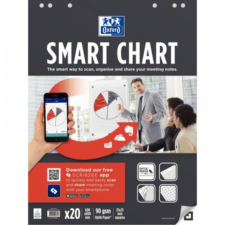 BLOCS DE CONFÉRENCE P/ PAPERBOARD 20F. MICRO PERFORÉES 65X98CM UNI 90G LOT  DE 3 - SETICO