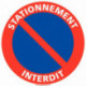 PANNEAU STATIONNEMENT INTERDIT DIAMÈTRE 25CM
