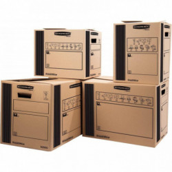 PAQUET DE 10 CAISSES DE TRANSPORTS CHARGE MOYENNE 50X35X37