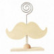 LOT DE 6 PORTE-PHOTOS EN BOIS FORME MOUSTACHE