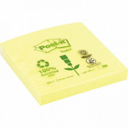 BLOC POST-IT RECYCLE 76x76 MM JAUNE POSTIT BP271