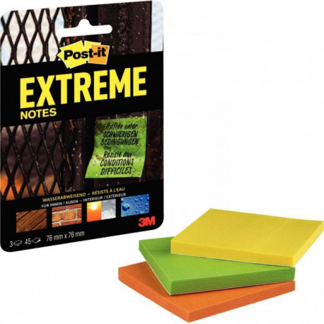 BLOC REPOSITIONNABLE C P-IT EXTREME 76X76 pqt3 