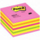 BLOC CUBE NOTE POST-IT REPOSITIONNABLES 76X76 NEON ASSORTIS 450F. 50039