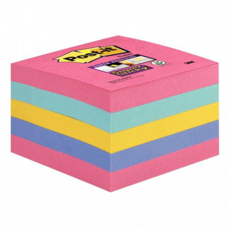 Cube Super *BP1015* Sticky Post-it®, couleurs assorties, 76 x 76 mm, 440 feuille