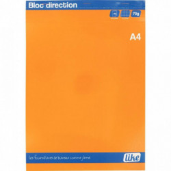 BLOC DIRECTION A4 70G 80 F.MICROPERFORÉES DÉTACHABLES  5X5
