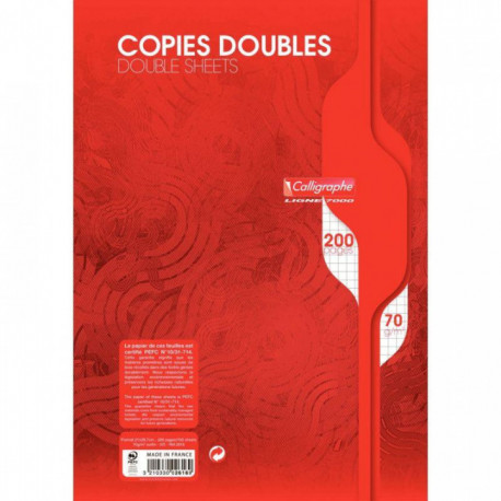 COPIES DBLES NON PERF. 21x29,7 70G 200 PAGES 5x5 CALLIGRA 2616C