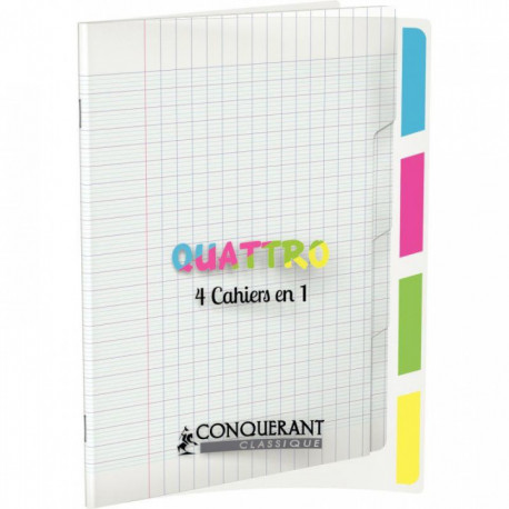 CAHIER 4 SECTIONS POLYPRO CONQ9 140 PAGES 17X22 90G TRANSLUCIDE OXFORD 400026