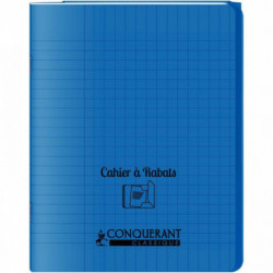 CAHIER A RABAT POLYPRO 17x22 96P 90G SEYES BLEU