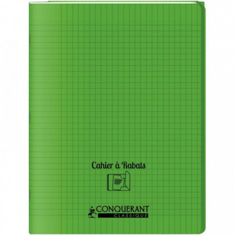 CAHIER A RABAT POLYPRO 24x3296P 90G SEYES VERT