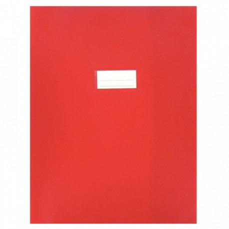 PAQUET DE 10 PROTÈGES-CAHIER ÉPAISSEUR 21/100ÈME 24X32CM PVC ROUGE