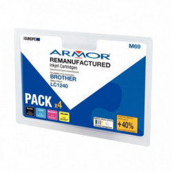 LC1240 PACK DE 4 CARTOUCHES ENCRE POUR BROTHER LC1240 NOIR CYAN MAGENTA JAUNE