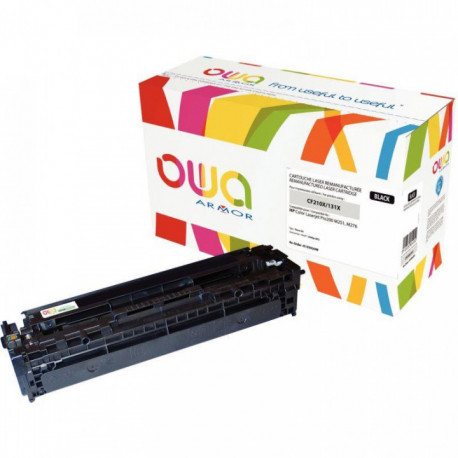131X OWA ARMOR CARTOUCHE LASER NOIRE HAUTE CAPACITÉ P/CANON 731H ET HP 131X (CF210X)
