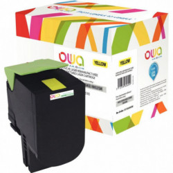 80C2HY0 CARTOUCHE LASER COULEUR LEXMARK CX410 YELLOW  K15812OW