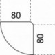 ANGLE DE LIAISON 90° MISSOURI FAB FR 80X80CM CHÊNE CLAIR
