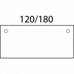 BUREAU TABLE PLAN DROIT L120 X P.80CM PLATEAU BLANC / PIÈTEMENT BLANC