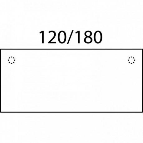BUREAU TABLE PLAN DROIT L180 X P.80CM PLATEAU BLANC / PIÈTEMENT BLANC