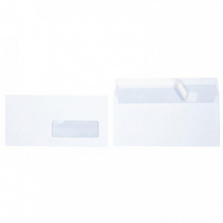 ENVELOPPES **BTE500** BLANCHES DL 110X220 80GFENÊTRE 35X100 BP PEFC FAB FRANCE