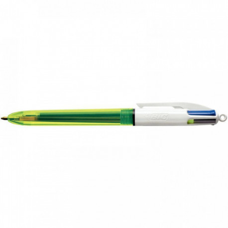 STYLO 4 COUL BILLE BIC  BLEUNOIRROUGEJAUNE FLUO  BIC 933948