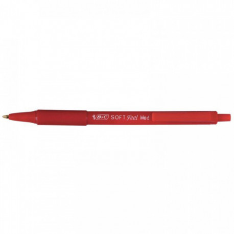 STYLO ROUGE BILLE RETRACTABLE BIC SOFT STEEL  PTE MOY 837399