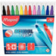 FEUTRE DE COLORIAGE  SCHOOL PEPS POCHETTE DE 12 MAPED  DE COLORIAGE POINTE MOYENNE  ULTRA LAVABLE