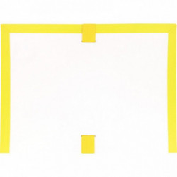 POCHETTE ARCHIVES À SOUFFLET EN PVC JAUNE FORMAT 26X35 CM