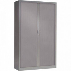 ARMOIRE HAUTE L.120xH.198xP.43 CORPS ET RIDEAUX ALU 4 TABLETTES 4425002SBSB