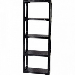 ÉTAGÈRE RÉSISTANTE HEAVY DUTY 5 TABLETTES NOIR