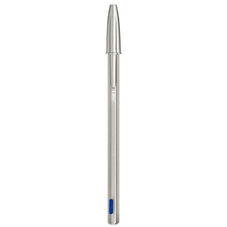 STYLO BILLE BIC CRISTAL RE'NEW + 2 RECHARGES BLEUE