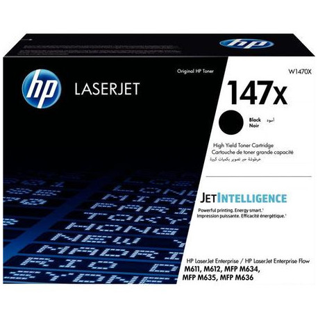 CARTOUCHE LASER À LA MARQUE HP W1470X NOIR, HAUTE CAPACITÉ