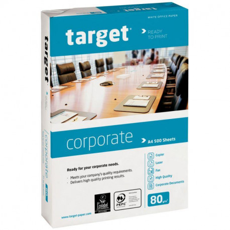 PAPIER A4 80G BLANC R500F CIE161 TARGET ECOLABLE/FSC DONT ECOFOLIO 0.13CTS