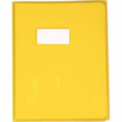 PROTÈGE-CAHIER CRISTAL 17 X 22CM 22/100 JAUNE