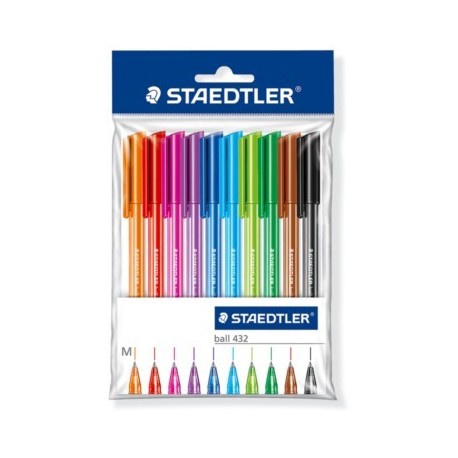 POLYBAG DE 10 STYLOS BILLES ASSORTIS