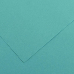 PAQUET DE 10 FEUILLES COLORLINE 50X65 CM 150 G BLEU TURQUOISE