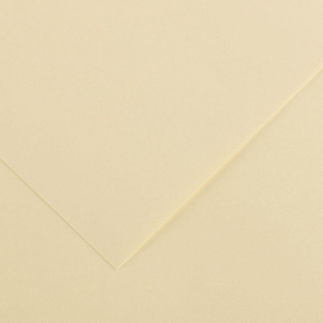 PAQUET DE 10 FEUILLES COLORLINE 50X65 CM 150 G CRÈME