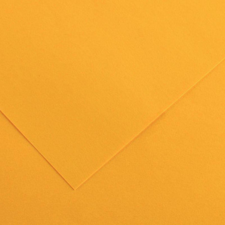 PAQUET DE 10 FEUILLES COLORLINE 50X65 CM 150 G JAUNE OR