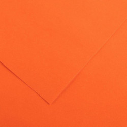 PAQUET DE 10 FEUILLES COLORLINE 50X65 CM 150 G ORANGE