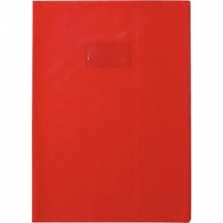 PAQUET DE 10 PROTÈGE-CAHIERS AVEC RABATS ÉPAISSEUR 22/100ÈME 21 X 29,7 CM ROUGE